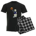thumbnail image 6 of CafePress - Basketball Snowman Men's Dark Pajamas - Men's Dark Loose Fit Cotton Pajama Set, 6 of 7