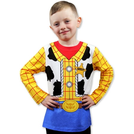 

Toy Story 4 Boys Sheriff Woody Long Sleeve T-Shirt Character Printed Tees for Kids