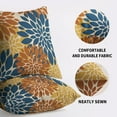 thumbnail image 5 of Blue Orange Yellow Pillow Covers 18X18 Inch Set of 2, Fall Colored Modern Geometry Dahlia Floral Print Decorative Throw Pillow Covers Outdoor Farmhouse Cushion Case for Couch Sofa Bed Decor, 5 of 5