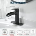 thumbnail image 4 of Black Bathroom Faucets Single Handle Waterfall Sink Faucet One Hole or Three Holes with Deck Mount Vanity Farmhouse RV Vessel Basin Faucet, 4 of 6