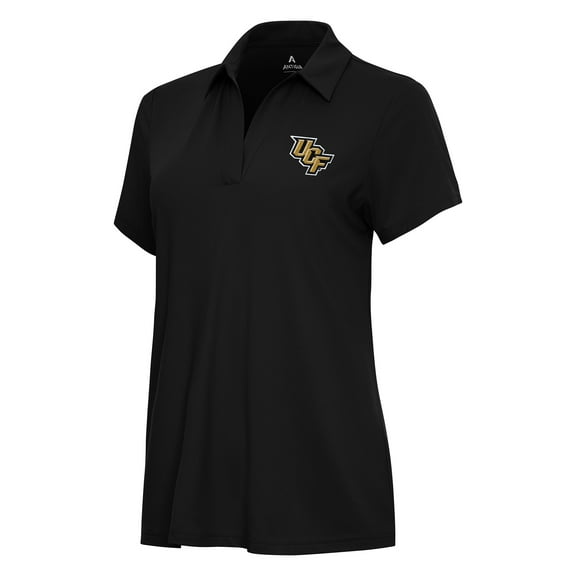 Women's Antigua Black UCF Knights Era V-Neck Polo