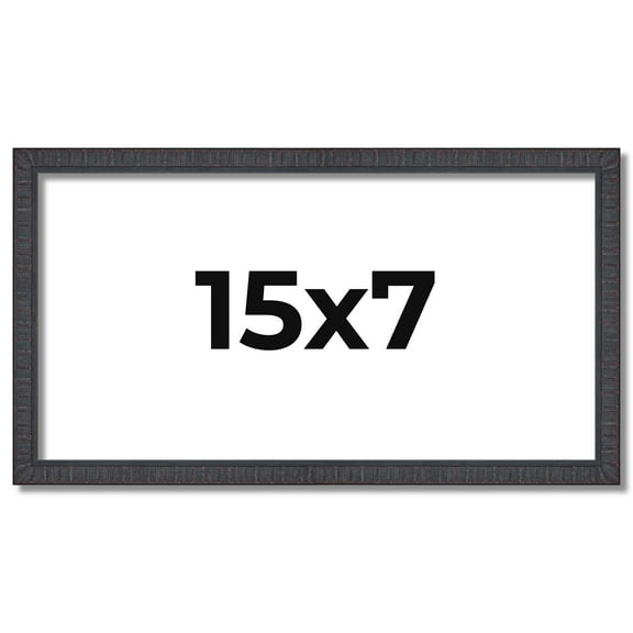 15x7 Rustic Brown Real Wood Picture Frame Width 0.75 inches | Interior Frame Depth 0.5 inches |