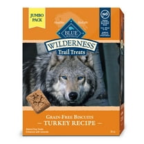 Blue Buffalo Wilderness Trail Treats High Protein Grain Free Dog Biscuits Crunchy Dog Treats, Turkey Recipe, 24-oz Bag S301
