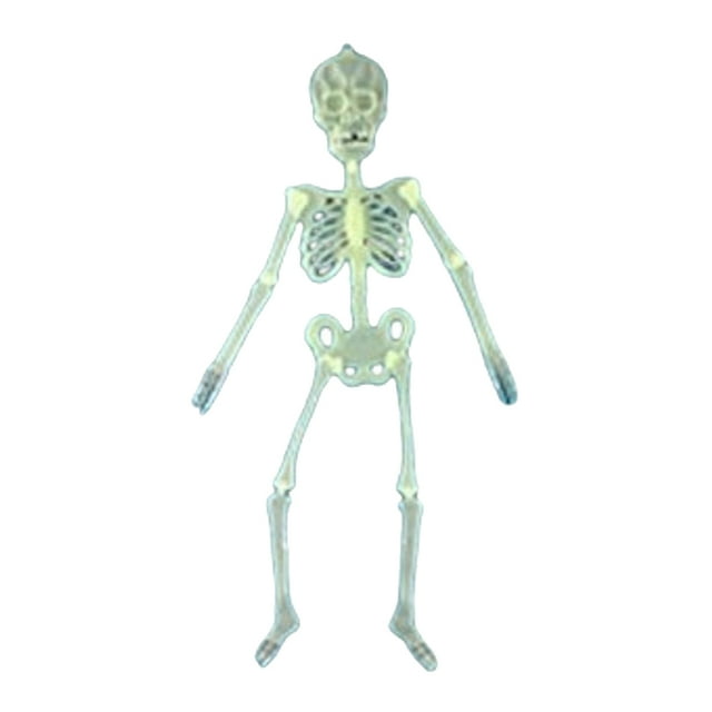 Bearachild Modelo de esqueleto de Halloween, esculturas artísticas modernas para festivales, estatua brillante de miedo para exteriores, suministros para Kits de decoración para fiestas 32cm/12g Bearachild HA067817-01