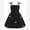 Black, variant on IBTOM CASTLE Girls' Bow Spaghetti Strap Dress - Adjustable A-Line Bubble Hem Party Dress for Summer Birthday Party School 10-11 Years Black