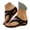 Black, variant on Pandaie Orthopedic Sandals for Women 2026 Summer Slip on Beach Flip Flops Arch Support Flower Dressy Wedge Casual Boho Slippers Black Size 6.5
