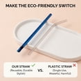 thumbnail image 3 of Wide Metal Straw 304 Stainless Steel Angled Tip Reusable for Slushies Milkshakes Dishwasher Safe with Brush, 3 of 6