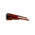 thumbnail image 3 of Womens Rhinestone Rectangular Polarized Fit Over Glasses Sunglasses Tortoise Black Tortois Brown, 3 of 4
