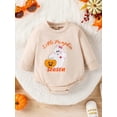 thumbnail image 2 of allshope Baby Halloween Romper Cute Ghost with Lantern Print Long Sleeve Round Neck Bodysuit Newborn Clothes, 2 of 6