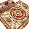 thumbnail image 2 of 6'x9' Area Rugs, Burnt Orange Boho Indoor Outdoor Area Rug for Living Room Bedroom, Beige Brown Ethnic Tribe Washable Bathroom Rugs Kitchen Floor Carpet Mats Home Decor Aesthetic, 2 of 8