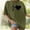Army Green, variant on Graphic Tees for Women T-Shirts Women's Oversized Heartbeat Print Short Sleeve Round Neck Casual Tee for Women Daily Comfort Fit Graphic Top Green L