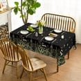 thumbnail image 2 of Spring Tablecloth 60×120 Inch Rectangular, Black Wild Flower Daisy Washable Seasonal Table Cover for Party Picnic Dinner Decor, 2 of 6