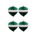 thumbnail image 2 of Colcolo Christmas 3D Paper Lantern Hanging Crepe Paper Holiday Decoration Paper Lanterns Green, 2 of 8