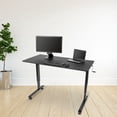 thumbnail image 3 of Stand Up Desk Store Crank Adjustable Height Rolling Standing Desk (Charcoal Frame/Matte Black Top, 60" Wide), 3 of 5