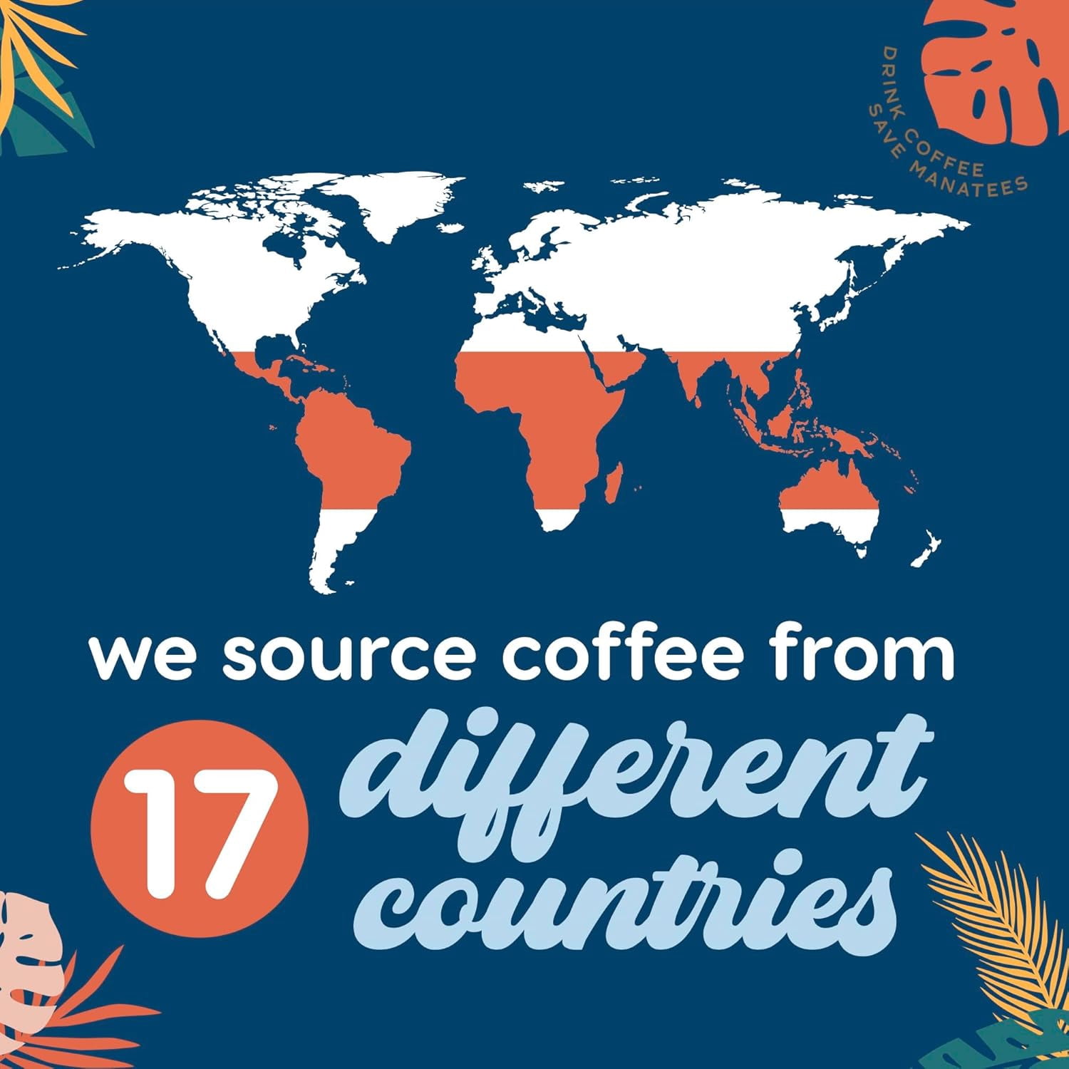 Manatee Gourmet Coffee, Ground, Medium Roast, Caribbean Delight, (3 - 12 oz Bags) 36 oz