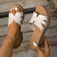 thumbnail image 3 of Platform Sandal for Women High Heel Clogs Strap Mules Backless Slippers Slip On Slides Sandals omen Square Open Toe Platform Stacked Block High Heels Slip on Casual Indoor Outdoor Shoes, 3 of 10