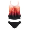 thumbnail image 2 of Aayomet Maillot de Bain Women à Bretelles Women Robe de Bain Pièce Ensemble Taille Maillots de Bain Imprimés Tankinis Ensembles (Rouge, TG), 2 of 4