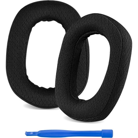 Replacement Ear Pads for Logi G435 Bluetooth Wireless Gaming Headphones Ear Cushions, Ear Covers, Headset Earpads (Mesh Fabric/Black)