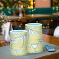 thumbnail image 6 of WOBOGO Size Combo Candle Flickering Flameless with Remote Control and Timer for Romantic Atmosphere A Seamless Pattern with Sun Umbrellas, 6 of 7
