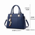 thumbnail image 3 of Classic Tote Handbag for Women, PU Leather Satchel with Top Handles,Multiple Pockets, 12.2×5.5×9.1 in, Detachable Crossbody Strap, Lightweight Work/Weekend Bag Ladies Purse(Red), 3 of 5