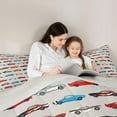 thumbnail image 4 of Castle Fairy Cartoon Car Boy Twin Bedding Sets 7-Piece,Car Theme Bedding Comforter Set Microfiber,Transportation Theme Breathable Sheet Sets,Super Cozy Room Decor,Reversible, 4 of 8