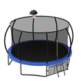 thumbnail image 5 of 12FT Trampoline for Kids,Outdoor Recreational Trampolines with Safety Enclosure Net & Ladder,Blue, 5 of 11
