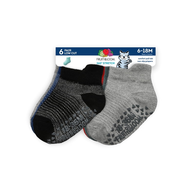 Fruit of the Loom Toddler Low-Cut Socks, 6-Pack photo 2