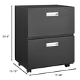 thumbnail image 5 of Black 2-Door Cabinet - Lockable Front Wheels - Conference & Office - Strong Magnetism, 5 of 7