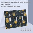 thumbnail image 3 of Yayeee Toggle Light Switch Wall Plate 2-Gang 4.56"x4.48" Decorative Outlet Cover, Orange Fireflies Pattern, 3 of 7