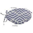 thumbnail image 4 of Vargottam Indoor/Outdoor Round Bistro Chair Cushions Block Print 15-Inch Bistro Chair Pads Waterproof Seat Chair Cushion For Home/Office- Set Of 2 (Bluish Violet), 4 of 7