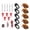 Warm Light, variant on Hxlamzoo 5 Pcs Roof Mouse Light Roof Marker Lights LED Roof Lamps Light Cab Marker Light Car Lighting Device Roof Tops Lamp Running Light