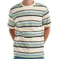 thumbnail image 1 of Tops para hombre, blusas y camisas de cuello redondo y manga corta para hombre, top casual de verano para hombre, top/camisa de cuello redondo y manga corta con solapa y estampado a rayas para hombre,, 1 of 2