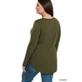 thumbnail image 5 of TheLovely Women & Plus Relaxed Fit Long Sleeve Round Neck & Hem Jersey Tee Shirt Top, 5 of 5