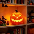 thumbnail image 2 of ICQOVD Halloween Pumpkin LED Light,Glowing Pumpkin Lamp for Porch,Home,Bar,Haunted House,Tabletop and Halloween Party Decorations, 2 of 6
