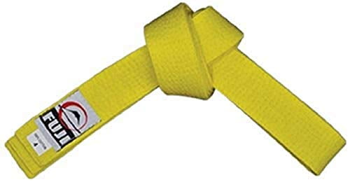 FUJI - Sports Belt, All-Purpose Martial Arts Belt, Judo Belt, Colorful Karate Belt, Durable MMA Belt , Yellow, 3