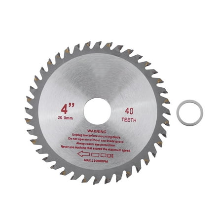 

WALFRONT 4inches 40T Teeth Cemented Carbide Circular Saw Blade Wood Cutting Tool Bore Diameter 20mm Wood Cutting Disc Circular Saw Blade