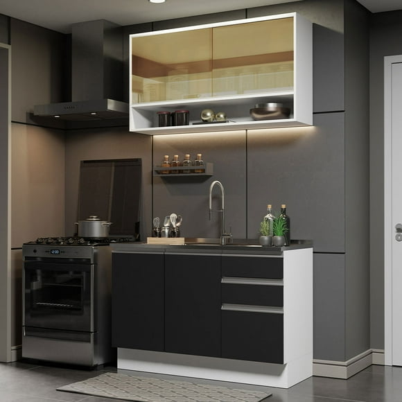 Cocina Integral Completa Modular Madesa Glamy 120cm BN 03
