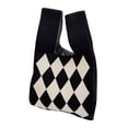 thumbnail image 3 of Bolso de mano de punto para mujer, tipo hobo, de gran capacidad, elegante, para viajes negro, 3 of 9