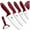 Red Set, variant on Ceramic Knife Set Kitchen Chefs Black Cutting Knife Kit Fruit Paring Knife with Covers Utility Knife Cooking Cutter for Cutting Meat Vegetable Fish