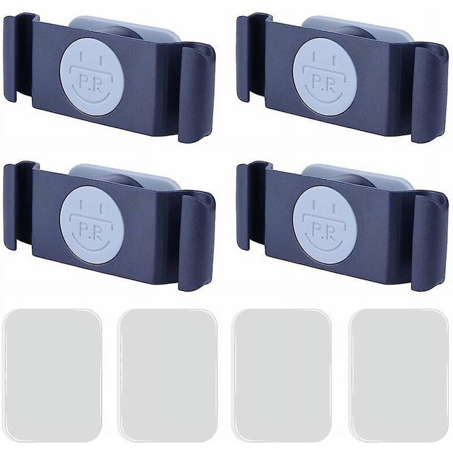 4 clips organizadores de cables, organizador de cables de escritorio giratorio, clips adhesivos para cables para tostadora, licuadora, freidora de aire (azul)