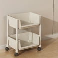 thumbnail image 4 of Yyuenw 3 Tier Slim Rolling Storage Cart with Wheels Plastic Utility Cart Organizer,Snack Shelf Book Toy Organiser Bathroom Toiletries Shelving Trolley, 4 of 5