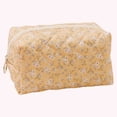 thumbnail image 3 of Bolsa de cosméticos floral con cremallera acolchada organizador de maquillaje bolsa de almacenamiento lindo estuche organizador de cosméticos para mujeres y niñas, 3 of 3