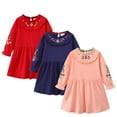 thumbnail image 4 of Esaierr Toddler Baby Girls Dress Cotton Long Sleeve Knit Dress Princess Dress for 2-7 T, 4 of 5
