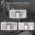 thumbnail image 6 of Danrelax 60”x 28” Bathroom Led Vanity Mirror with 3 Colors Light, Dimmable Touch Switch Control, Anti-Fog Wall Mounted Makeup Mirror for Wall, 6 of 7