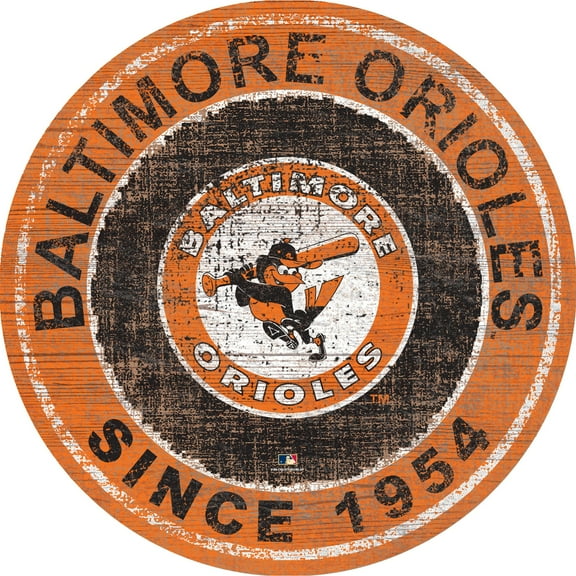 Baltimore Orioles 24'' Round Heritage Logo Sign