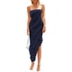thumbnail image 1 of Vestido PRETTYGARDEN 2025 Largo Strapless con Volantes Azul Marino M, 1 of 8