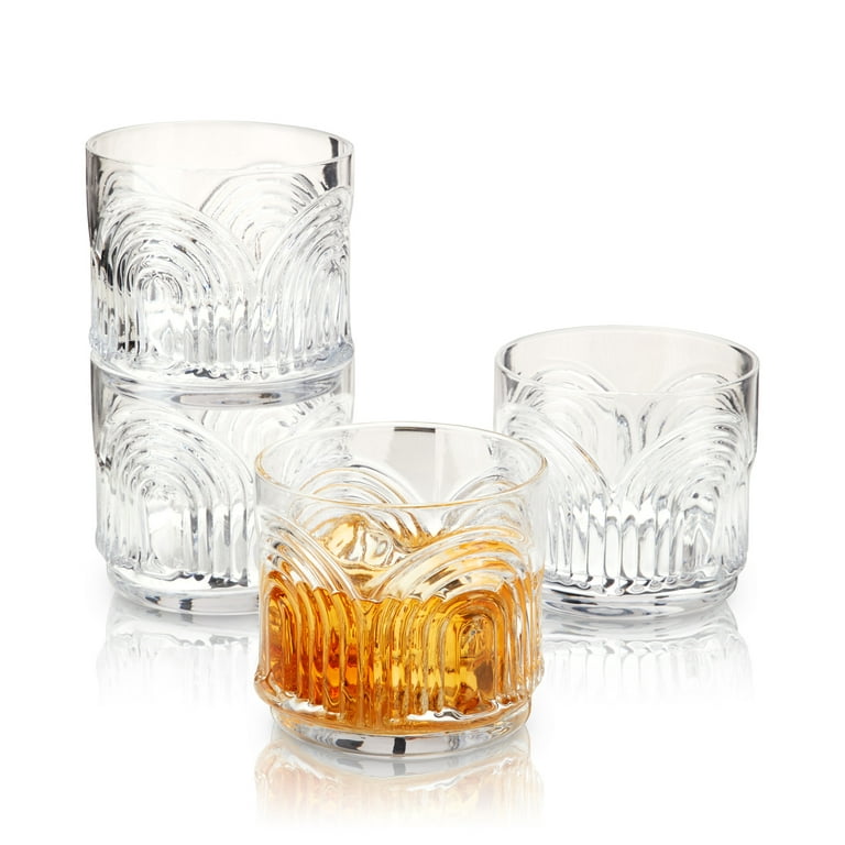 DEOUNY Crystal Whiskey Glasses For Drinking Bourbon Cognac Irish Whisky  Large Premium Lead-Free Glass Tasting Cups Bar Drinkware