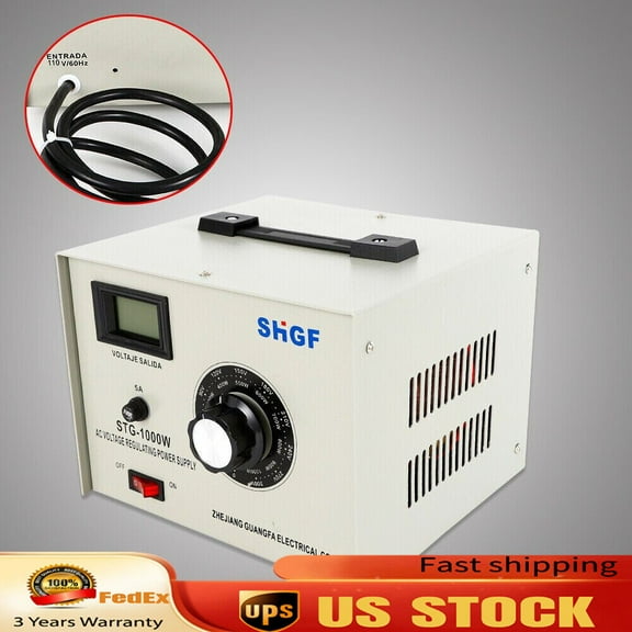 SHZICMY Single Phase 0-300V AC Variac Autotransformer Voltage Regulator Power Supply 10A