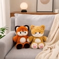 thumbnail image 5 of Plush Toy Soft Stuffed Raccoon Animal 9.8 inch 1 Pack Cute Fluffy Orange Raccoon Plush for Toddlers Bedroom Nursery Decoration Ideal Birthday Christmas Surprise Gift for Plush Animal Lovers, 5 of 6
