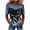 Black C, variant on Short Sleeve Tops for Women Crew Neck Ombre Print Patchwork Denim Print Casual T Shirt